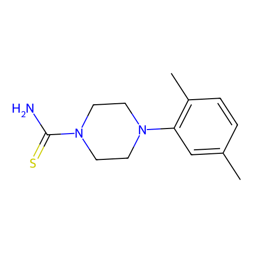 4-(2,5-Dimethylphenyl)piperazine-1-carbothioamide structure