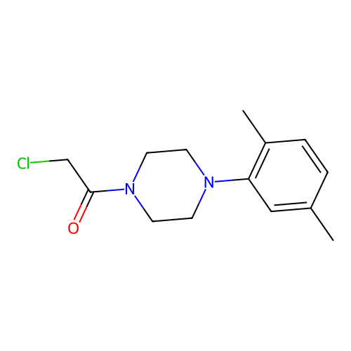 2-Chloro-1-[4-(2,5-dimethylphenyl)piperazin-1-yl]ethanone structure