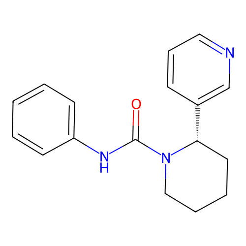 (2S)-N-phenyl-2-pyridin-3-ylpiperidine-1-carboxamide structure