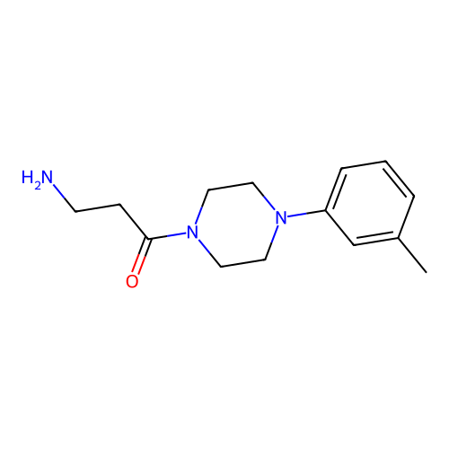 3-Amino-1-[4-(3-methylphenyl)piperazin-1-yl]propan-1-one structure