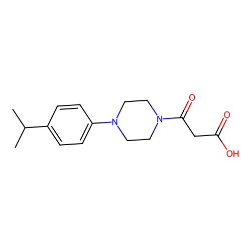 3-oxo-3-[4-(4-propan-2-ylphenyl)piperazin-1-yl]propanoic Acid structure