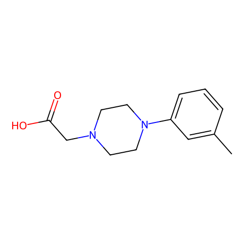2-[4-(3-methylphenyl)piperazin-1-yl]acetic Acid structure