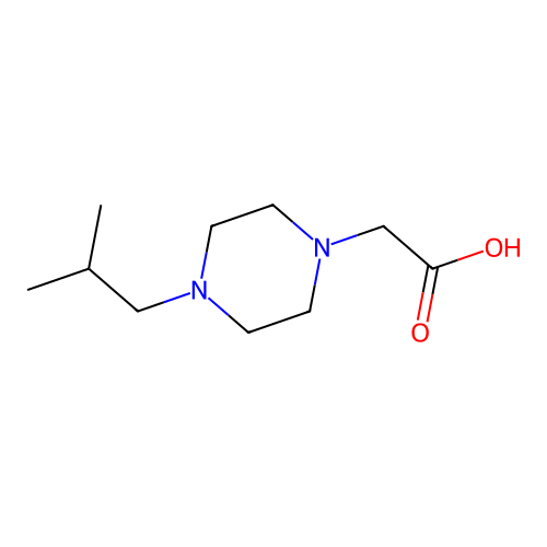 2-(4-Isobutylpiperazin-1-yl)acetic acid structure