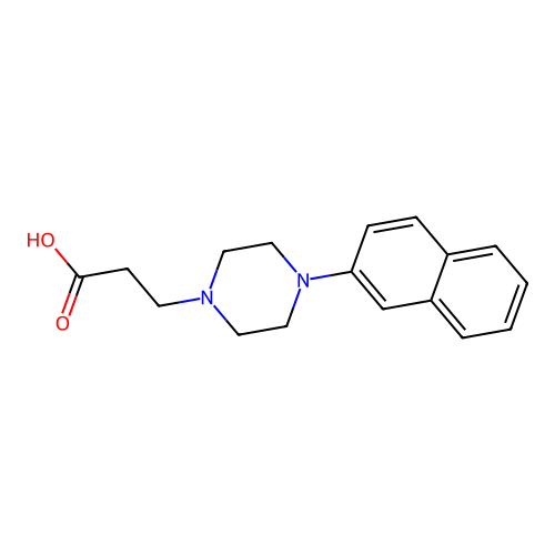 4-(2-Naphthalenyl)-1-piperazinepropanoic acid structure