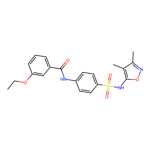N-[4-[(3,4-dimethyl-1,2-oxazol-5-yl)sulfamoyl]phenyl]-3-ethoxybenzamide structure