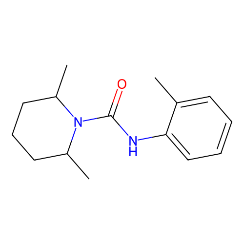 2,6-dimethyl-N-(2-methylphenyl)piperidine-1-carboxamide structure