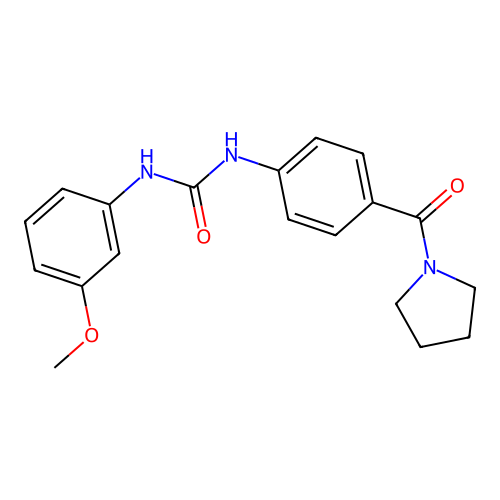 1-(3-Methoxyphenyl)-3-[4-(pyrrolidine-1-carbonyl)phenyl]urea structure