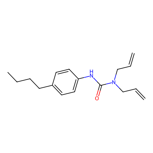 3-(4-Butylphenyl)-1,1-bis(prop-2-enyl)urea structure