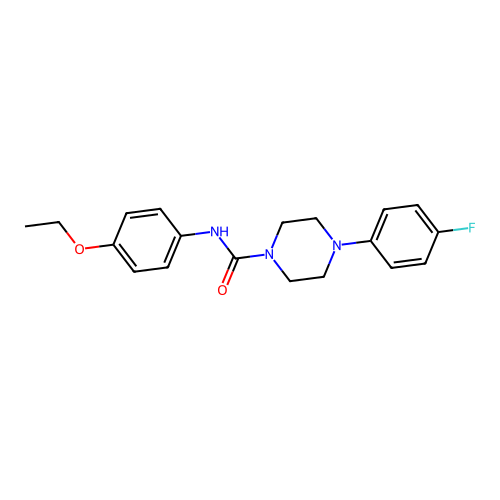 N-(4-ethoxyphenyl)-4-(4-fluorophenyl)piperazine-1-carboxamide structure