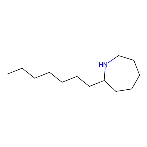 1H-Azepine, 2-heptylhexahydro- structure