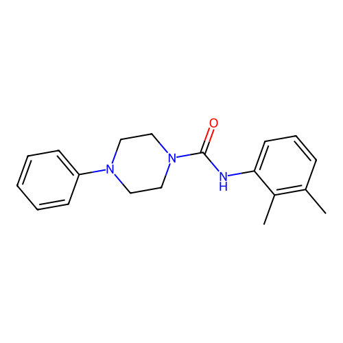 N-(2,3-dimethylphenyl)-4-phenylpiperazine-1-carboxamide structure