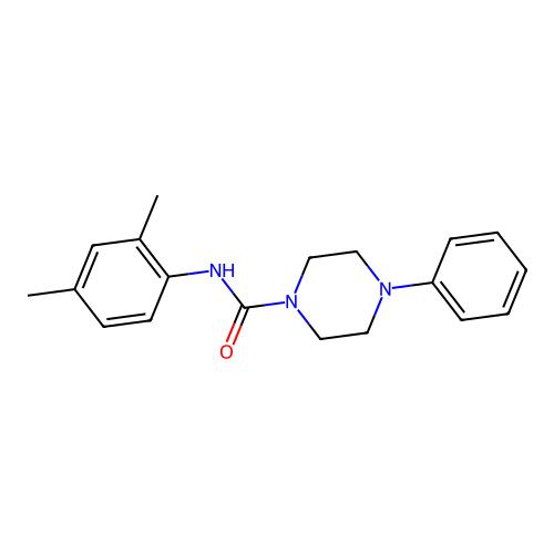 N-(2,4-dimethylphenyl)-4-phenylpiperazine-1-carboxamide structure