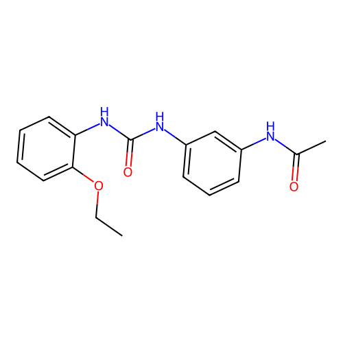 N-[3-[(2-ethoxyphenyl)carbamoylamino]phenyl]acetamide structure