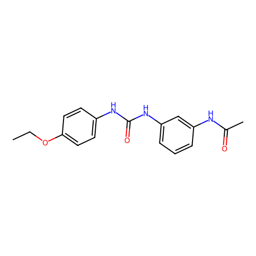 N-[3-[(4-ethoxyphenyl)carbamoylamino]phenyl]acetamide structure