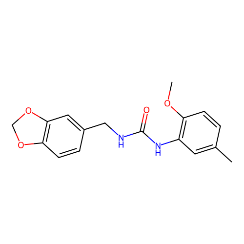1-(1,3-Benzodioxol-5-ylmethyl)-3-(2-methoxy-5-methylphenyl)urea structure