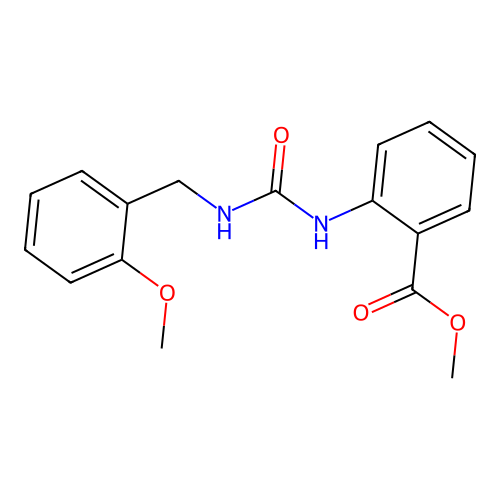 Methyl 2-(3-(2-methoxybenzyl)ureido)benzoate structure
