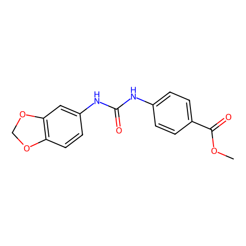 Methyl 4-[(1,3-benzodioxol-5-ylcarbamoyl)amino]benzoate structure
