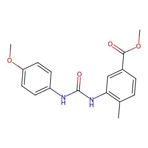 Methyl 3-{[(4-methoxyphenyl)carbamoyl]amino}-4-methylbenzoate structure