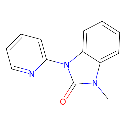 2H-Benzimidazol-2-one, 1,3-dihydro-1-methyl-3-(2-pyridinyl)- structure