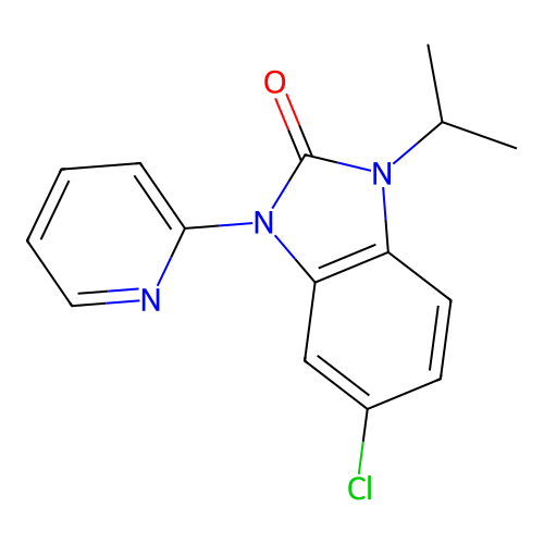 2H-Benzimidazol-2-one, 1,3-dihydro-5-chloro-1-(1-methylethyl)-3-(2-pyridinyl)- structure