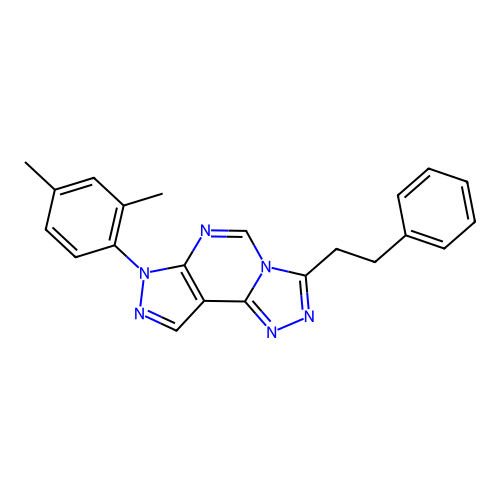 10-(2,4-dimethylphenyl)-5-(2-phenylethyl)-3,4,6,8,10,11-hexaazatricyclo[7.3.0.0^{2,6}]dodeca-1(9),2,4,7,11-pentaene structure