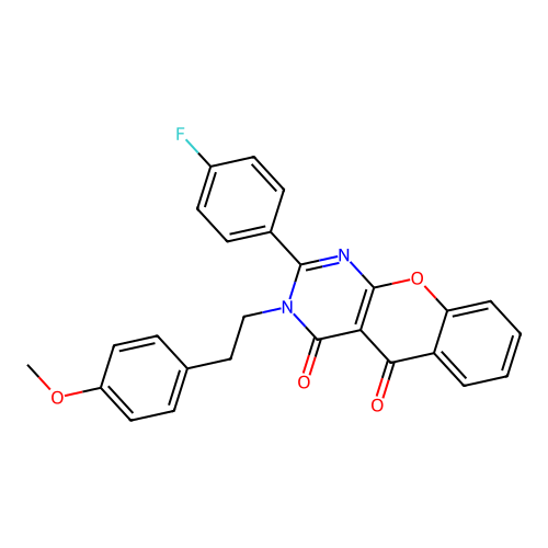 2-(4-fluorophenyl)-3-(4-methoxyphenethyl)-3H-chromeno[2,3-d]pyrimidine-4,5-dione structure