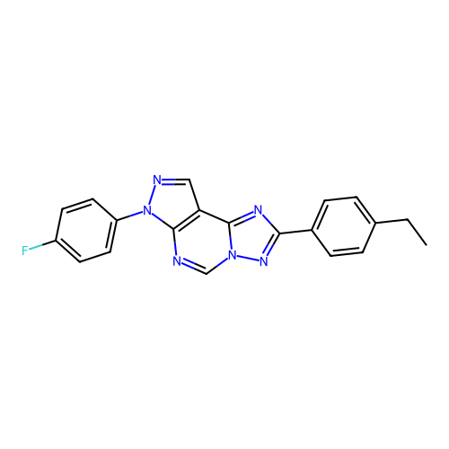 2-(4-ethylphenyl)-7-(4-fluorophenyl)-7H-pyrazolo[4,3-e][1,2,4]triazolo[1,5-c]pyrimidine structure