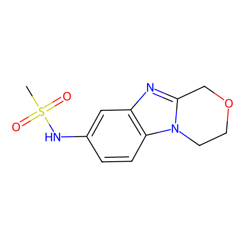 N-(3,4-dihydro-1H-[1,4]oxazino[4,3-a]benzimidazol-8-yl)methanesulfonamide structure