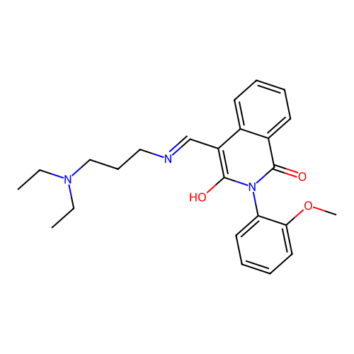 4-[(3-diethylaminopropylamino)methylidene]-2-(2-methoxyphenyl)isoquinoline-1,3-dione structure