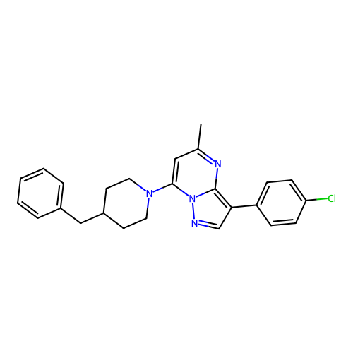 7-(4-Benzylpiperidin-1-yl)-3-(4-chlorophenyl)-5-methylpyrazolo[1,5-a]pyrimidine structure