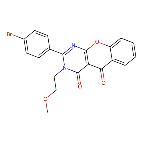 2-(4-bromophenyl)-3-(2-methoxyethyl)-3H-chromeno[2,3-d]pyrimidine-4,5-dione structure