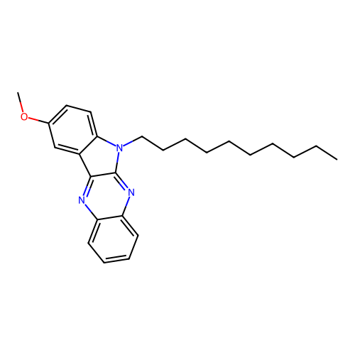 6-decyl-9-methoxy-6H-indolo[2,3-b]quinoxaline structure
