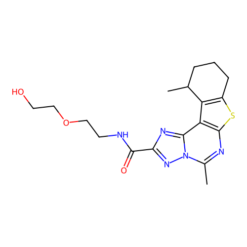 N-(2-(2-hydroxyethoxy)ethyl)-5,11-dimethyl-8,9,10,11-tetrahydrobenzo[4,5]thieno[3,2-e][1,2,4]triazolo[1,5-c]pyrimidine-2-carboxamide structure