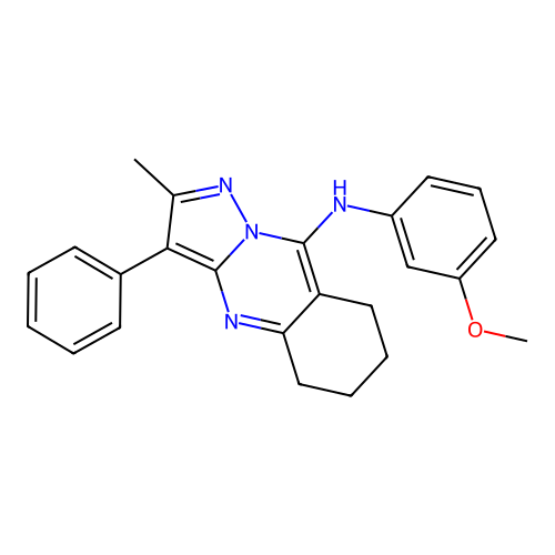 N-(3-methoxyphenyl)-2-methyl-3-phenyl-5,6,7,8-tetrahydropyrazolo[5,1-b]quinazolin-9-amine structure