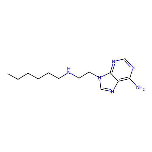 9-(2-(hexylamino)ethyl)-9H-purin-6-amine structure