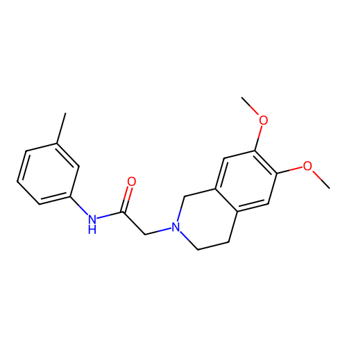 2-(6,7-dimethoxy-3,4-dihydroisoquinolin-2(1H)-yl)-N-(3-methylphenyl)acetamide structure