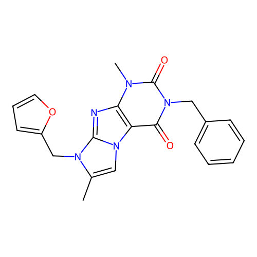 3-benzyl-8-(furan-2-ylmethyl)-1,7-dimethyl-1H-imidazo[2,1-f]purine-2,4(3H,8H)-dione structure