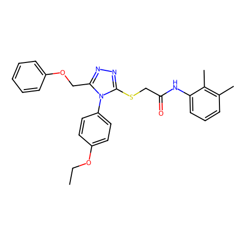 N-(2,3-dimethylphenyl)-2-{[4-(4-ethoxyphenyl)-5-(phenoxymethyl)-4H-1,2,4-triazol-3-yl]sulfanyl}acetamide structure