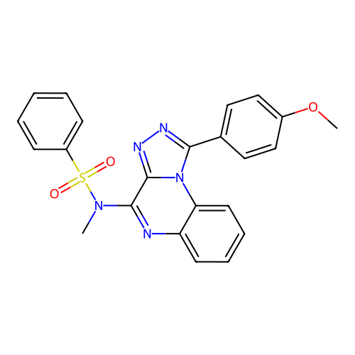 N-(1-(4-methoxyphenyl)-[1,2,4]triazolo[4,3-a]quinoxalin-4-yl)-N-methylbenzenesulfonamide structure