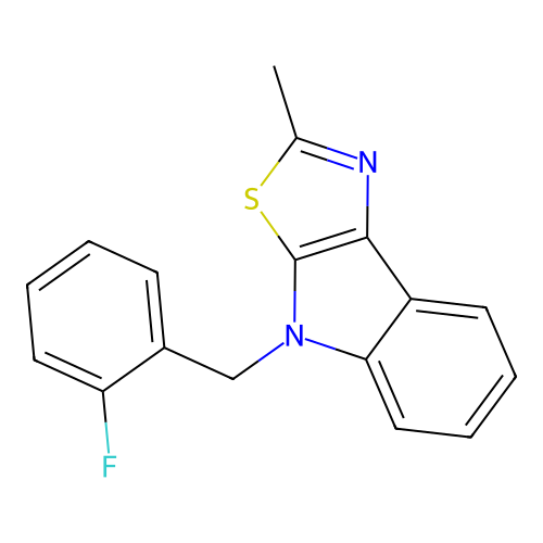 4-(2-Fluoro-benzyl)-2-methyl-4H-thiazolo[5,4-b]indole structure