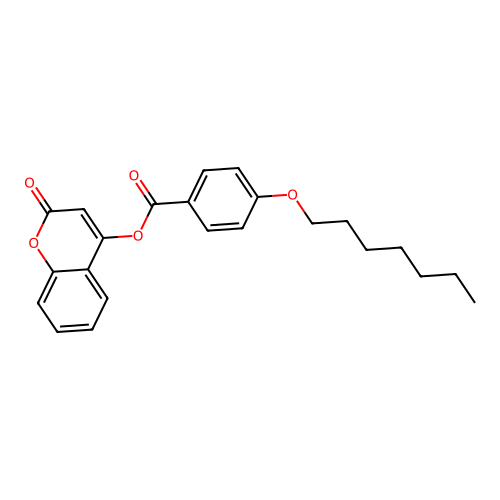 2-oxo-2H-chromen-4-yl 4-(heptyloxy)benzoate structure