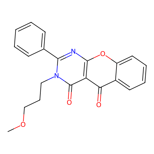 3-(3-methoxypropyl)-2-phenyl-4H-chromeno[2,3-d]pyrimidine-4,5(3H)-dione structure