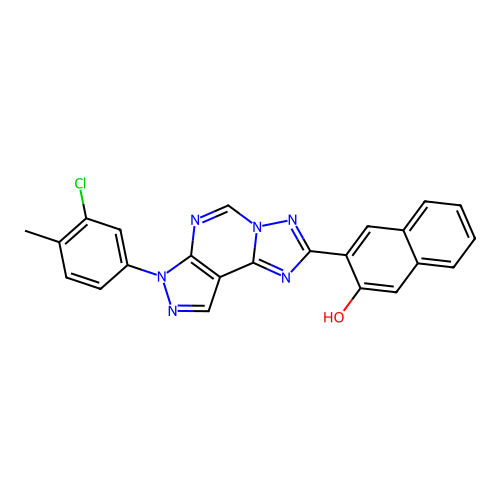 C23H15ClN6O structure