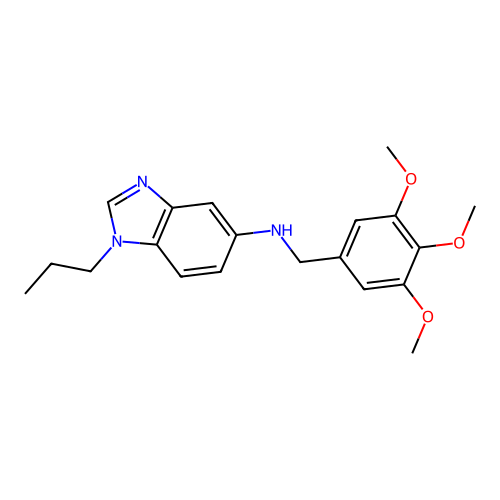 1-propyl-N-(3,4,5-trimethoxybenzyl)-1H-benzimidazol-5-amine structure