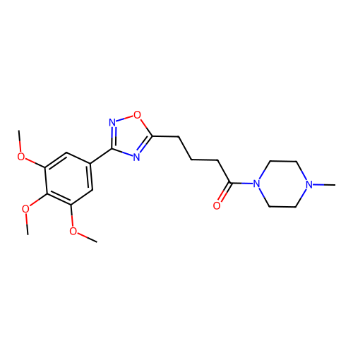 1-(4-methylpiperazin-1-yl)-4-[3-(3,4,5-trimethoxyphenyl)-1,2,4-oxadiazol-5-yl]butan-1-one structure