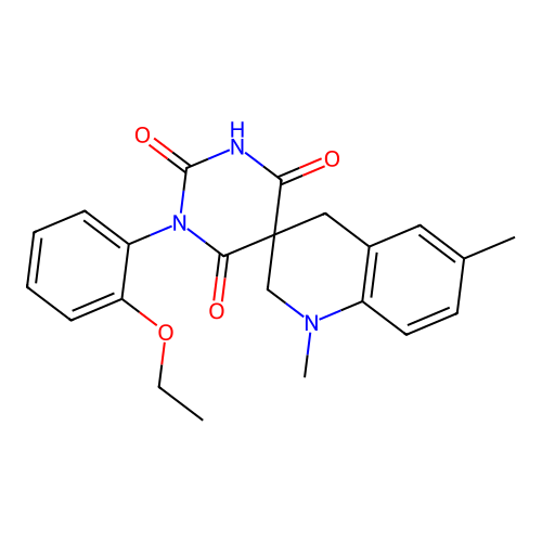 1-(2-ethoxyphenyl)-1',6'-dimethyl-2',4'-dihydro-1H,1'H-spiro[pyrimidine-5,3'-quinoline]-2,4,6(3H)-trione structure