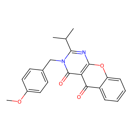 3-(4-methoxybenzyl)-2-(propan-2-yl)-4H-chromeno[2,3-d]pyrimidine-4,5(3H)-dione structure