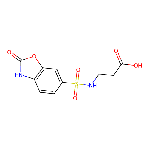 3-(2-Oxo-2,3-dihydro-1,3-benzoxazole-6-sulfonamido)propanoic acid structure
