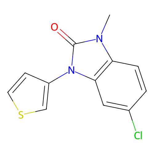 2H-Benzimidazol-2-one, 1,3-dihydro-5-chloro-1-methyl-3-(3-thienyl)- structure