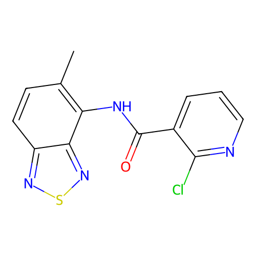 2-chloro-N-(5-methyl-2,1,3-benzothiadiazol-4-yl)pyridine-3-carboxamide structure